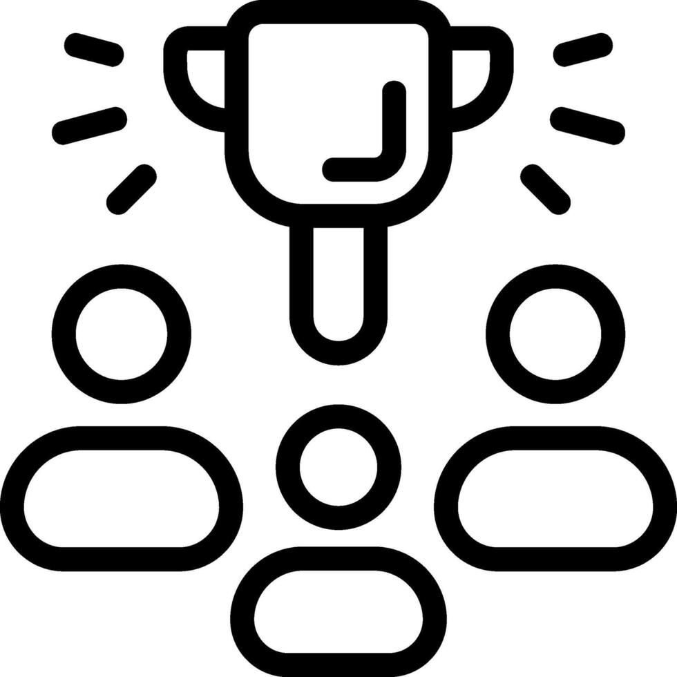 Team Achievement Outline Icon vector