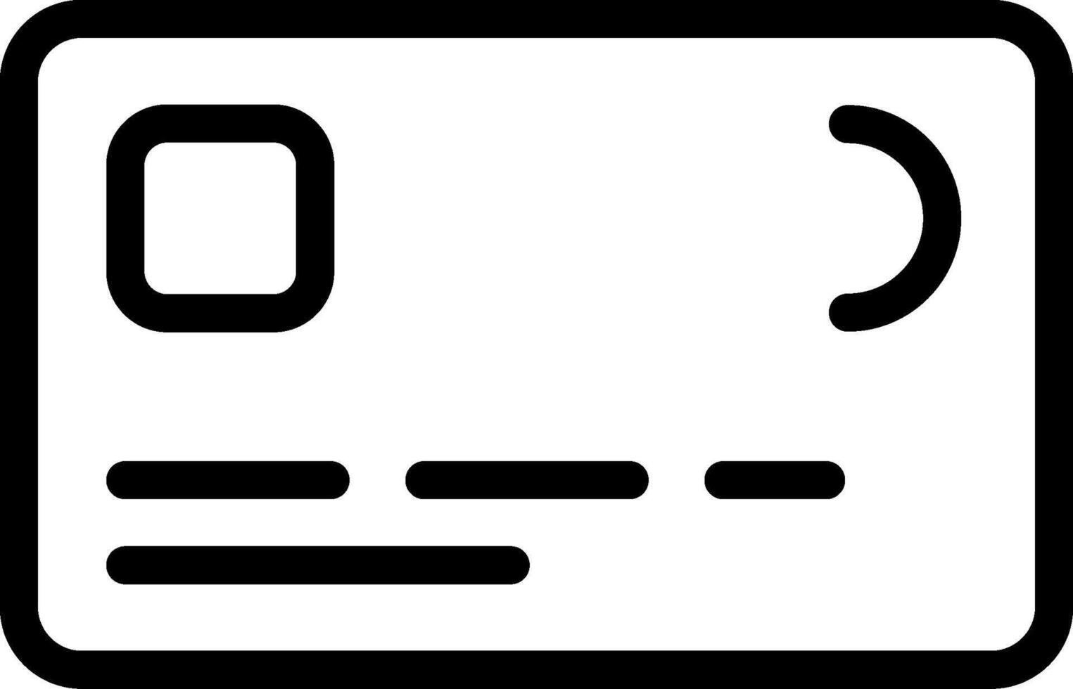 Credit Card Outline Icon vector