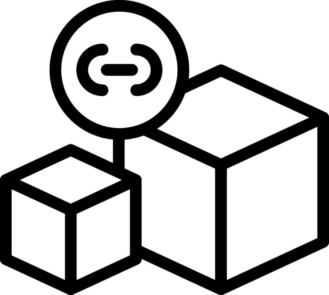 Blockchain Outline Icon vector
