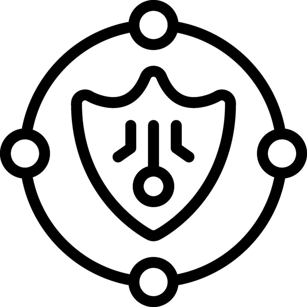 Cybersecurity Outline Icon vector