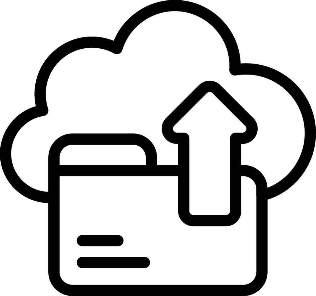 Cloud Backup Outline Icon vector