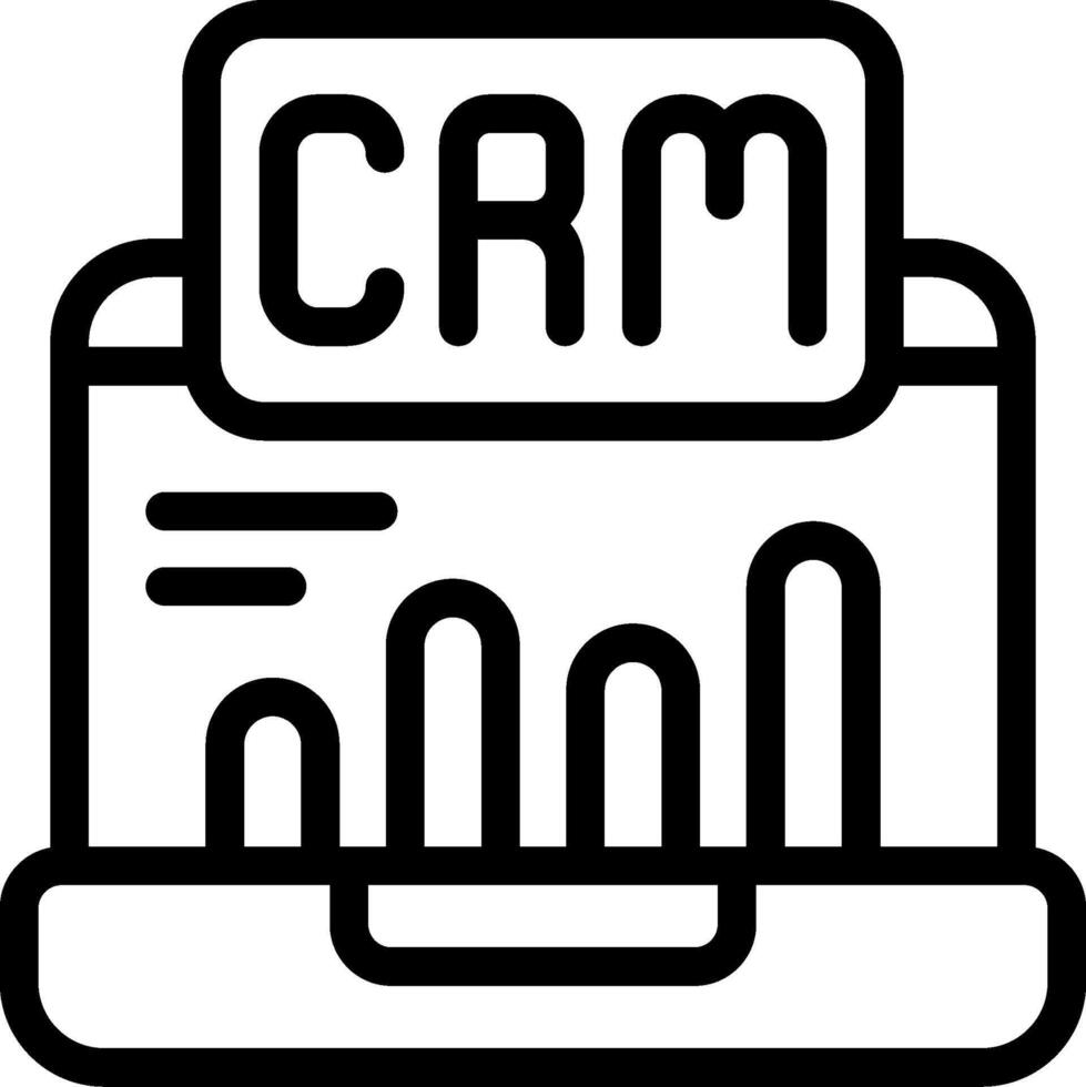CRM Software Outline Icon vector