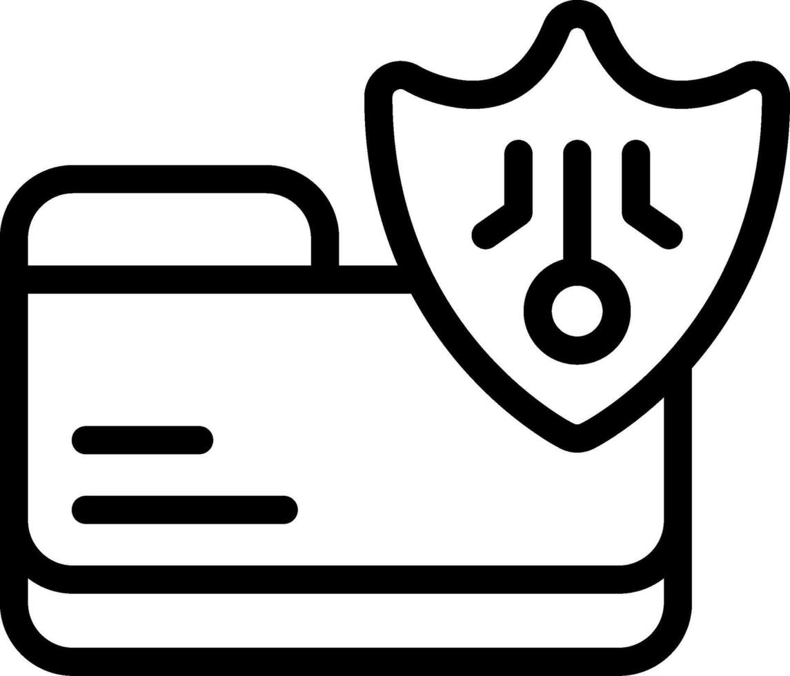 Data Protection Outline Icon vector