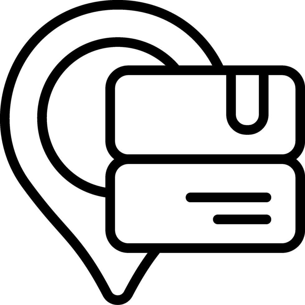 Location Pin Outline Icon vector