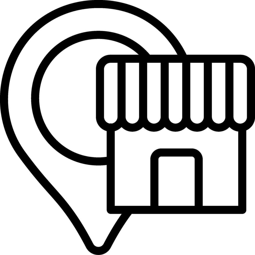Store Locator Outline Icon vector