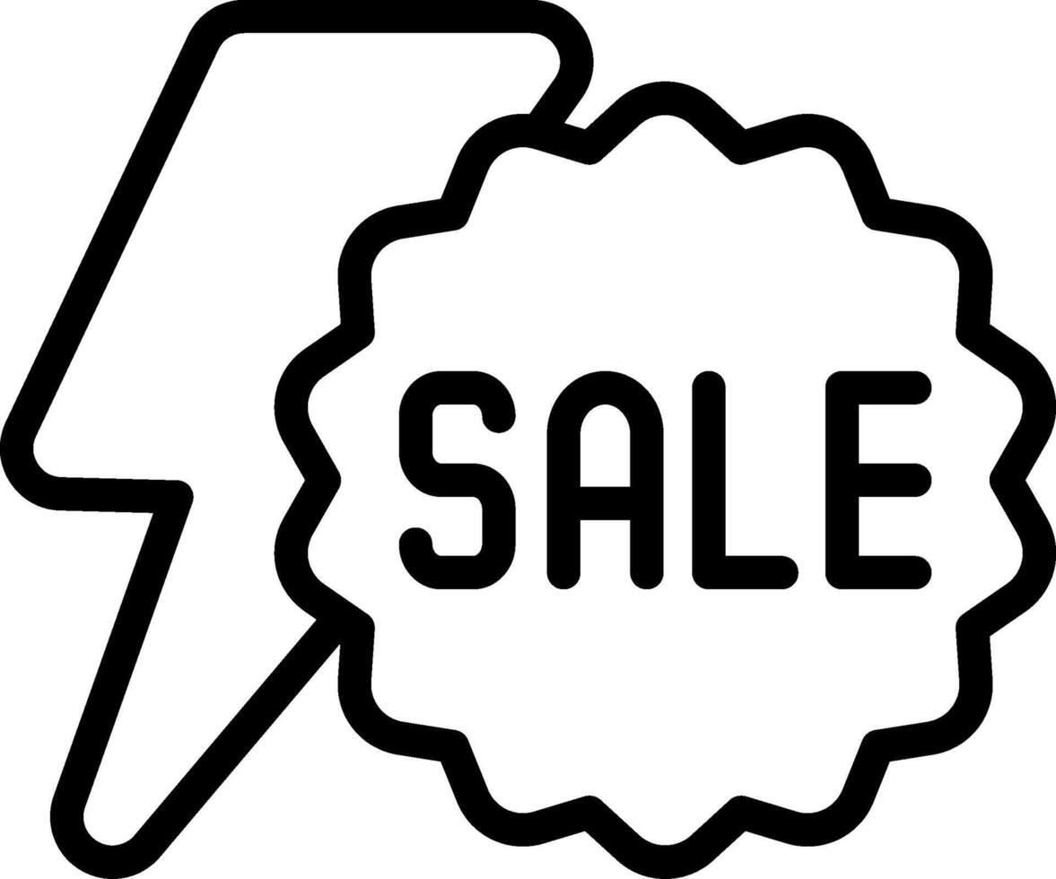 Flash Sale Outline Icon vector