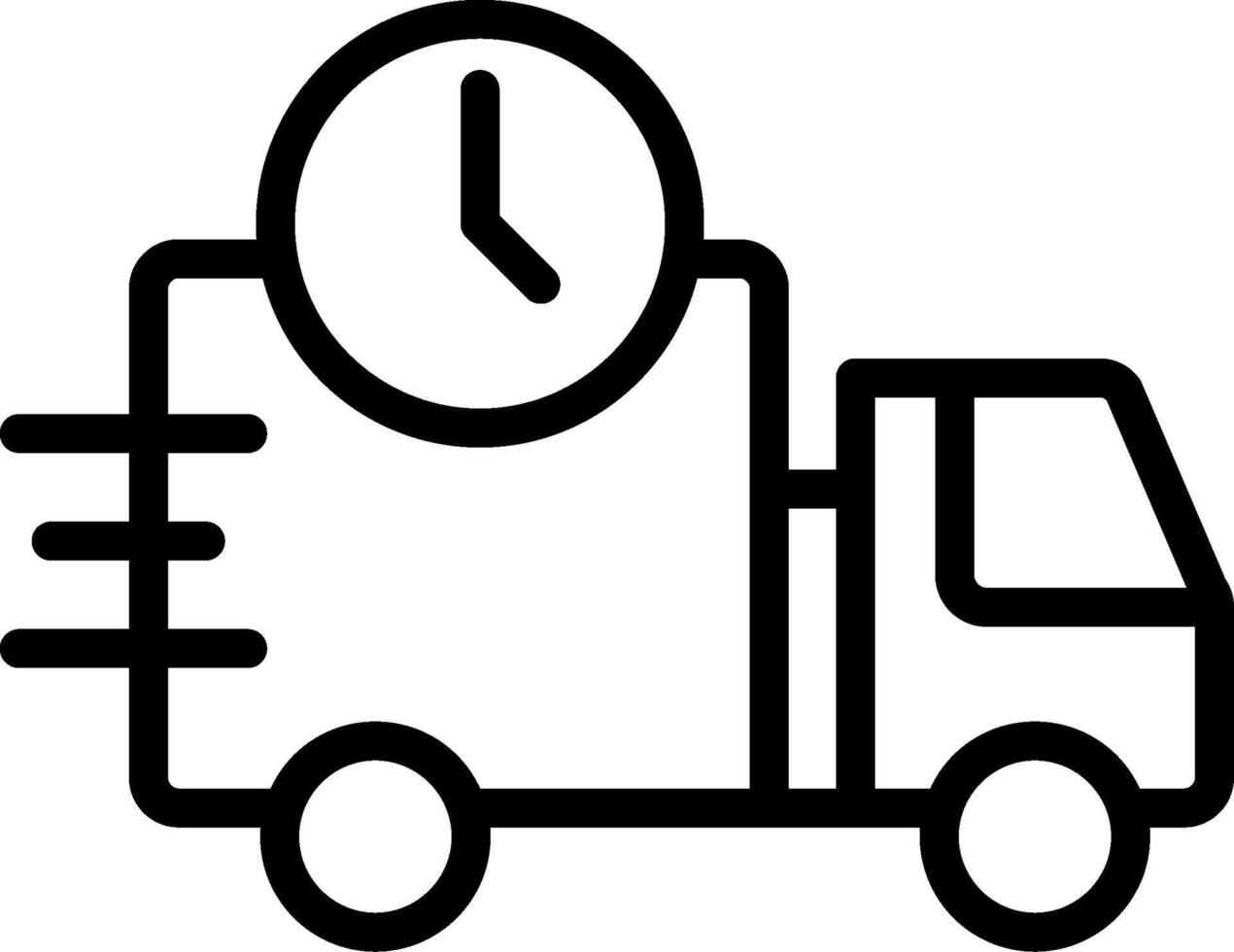 Fast Delivery Outline Icon vector