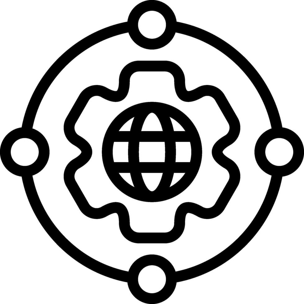 Digital Transformation Outline Icon vector