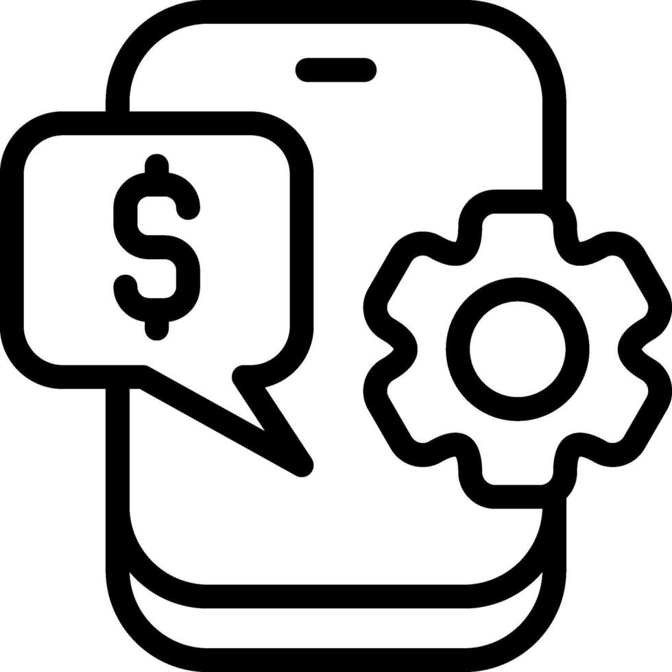 FinTech Outline Icon vector