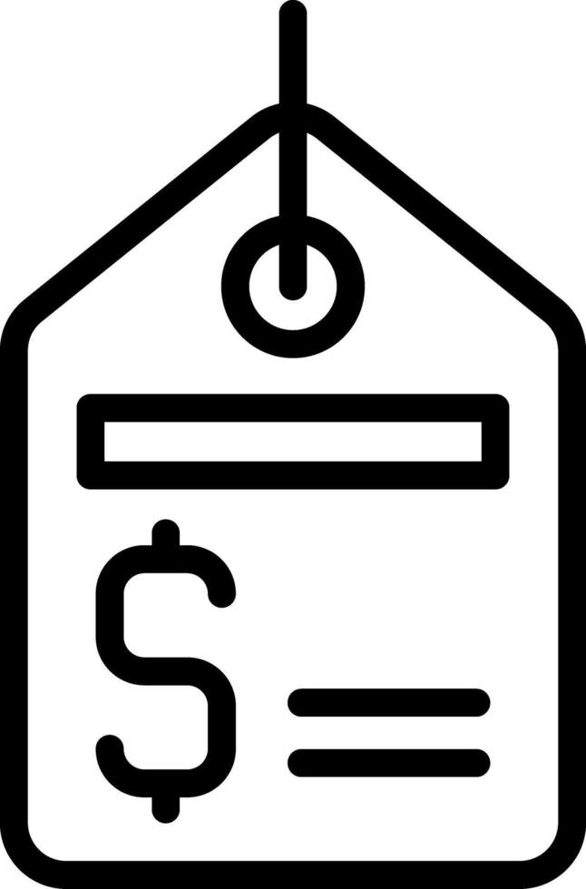 Price Tag Outline Icon vector