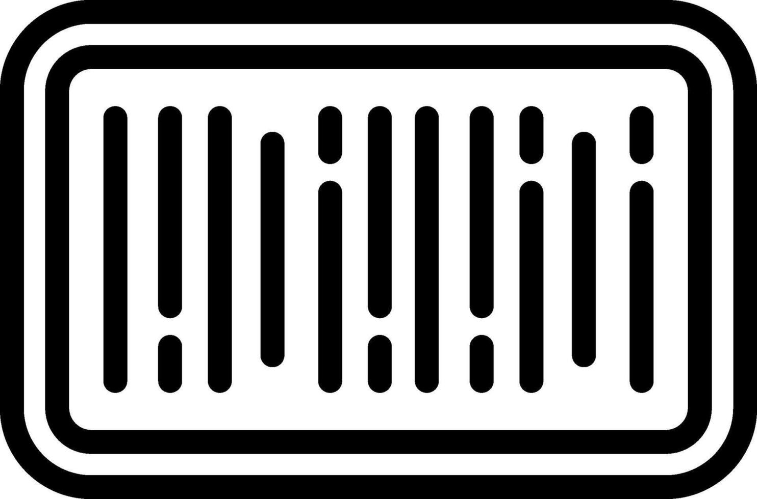 Barcode Outline Icon vector