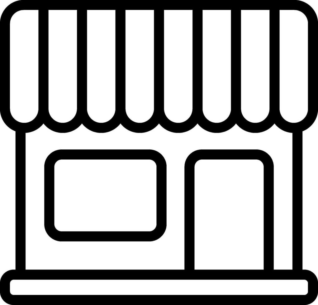 Store Black Outline Icon vector