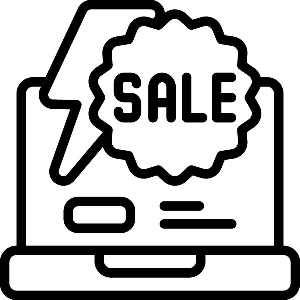 Flash Sale Black Style vector