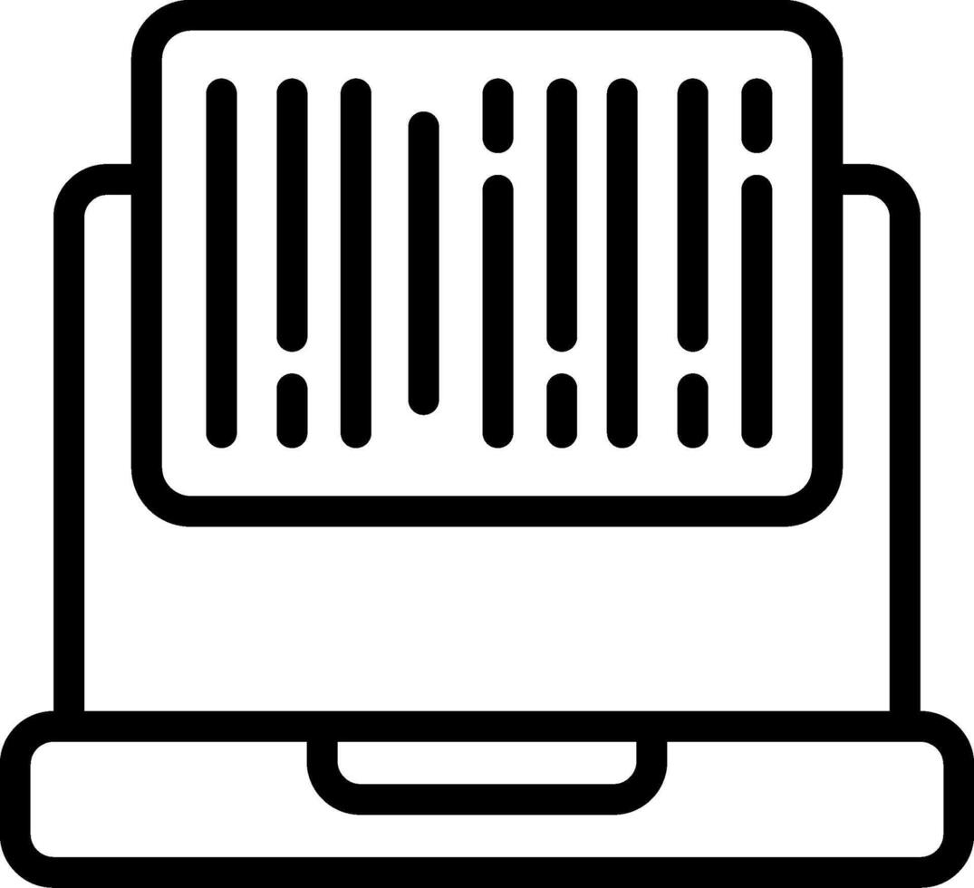 Barcode Black Style vector