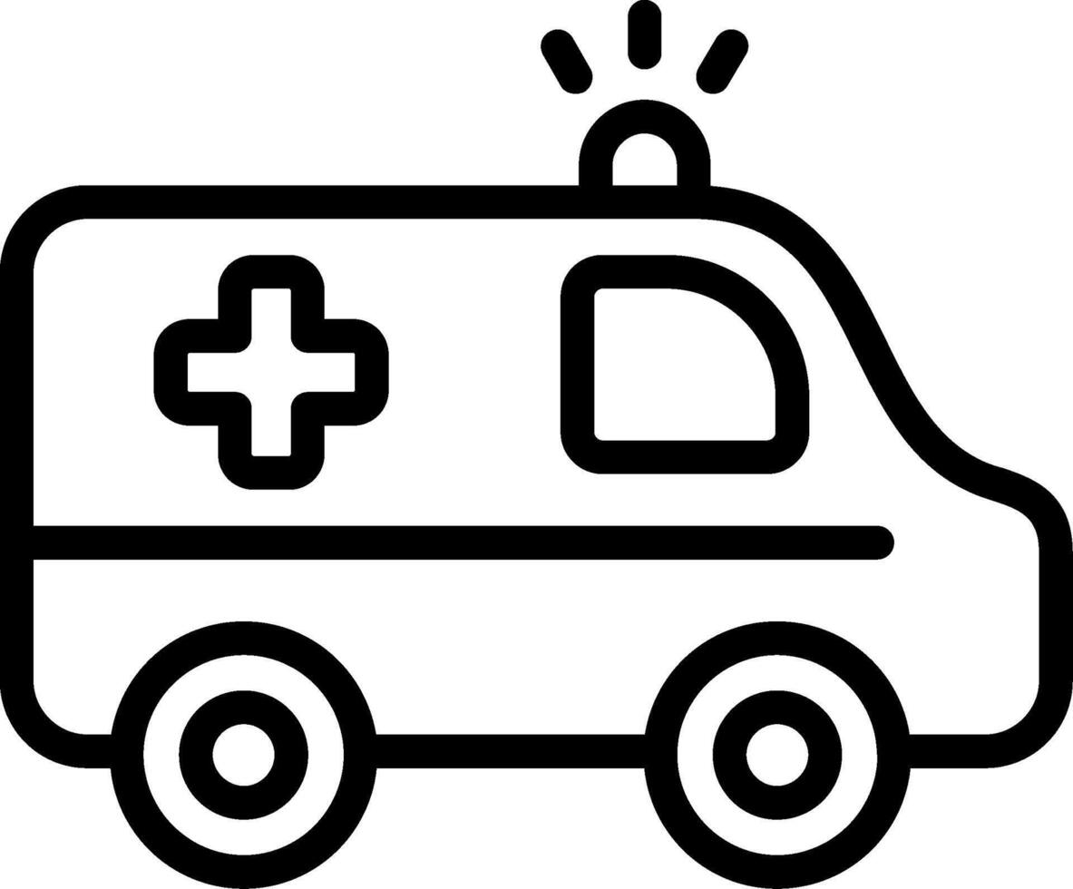 Ambulance Outline Icon vector