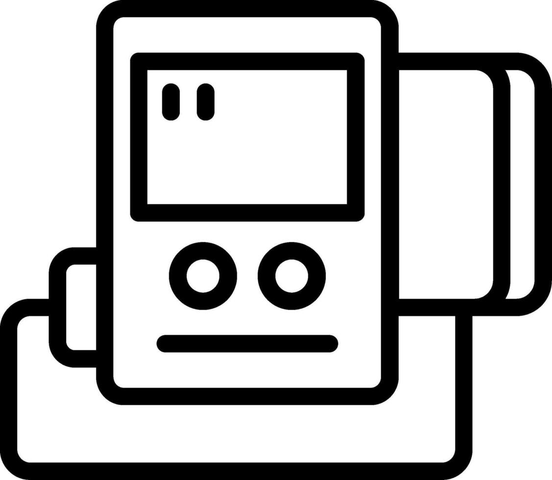 Blood Pressure Monitor Outline Icon vector