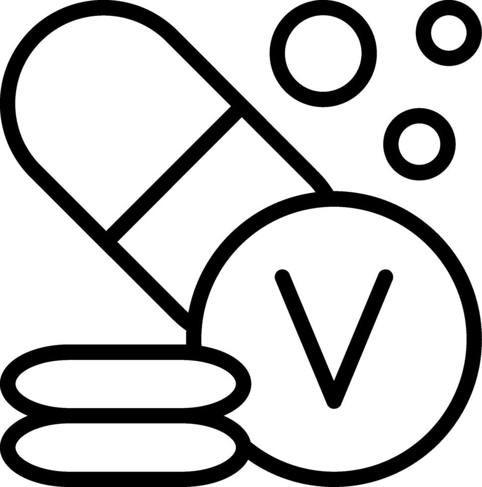 Vitamins Outline Icon vector