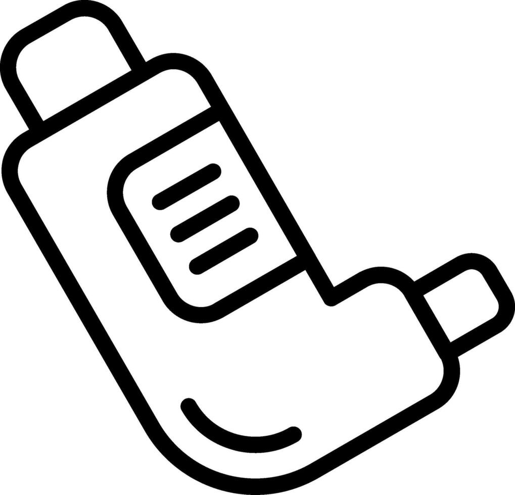 Inhaler Outline Icon vector