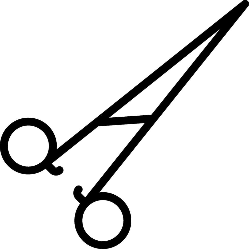Surgical Scissors Outline Icon vector