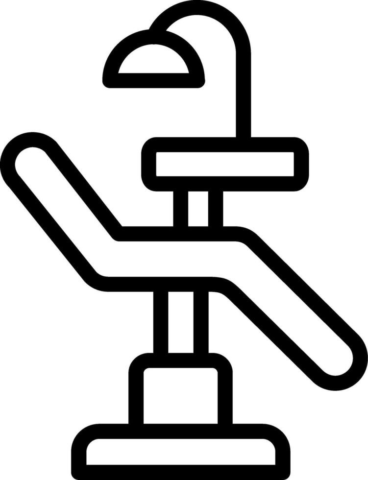 Dentist Chair Outline Icon vector