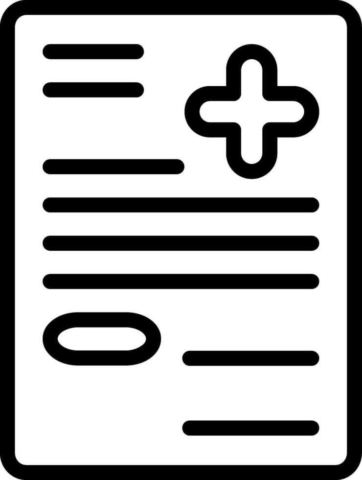 Prescription Outline Icon vector