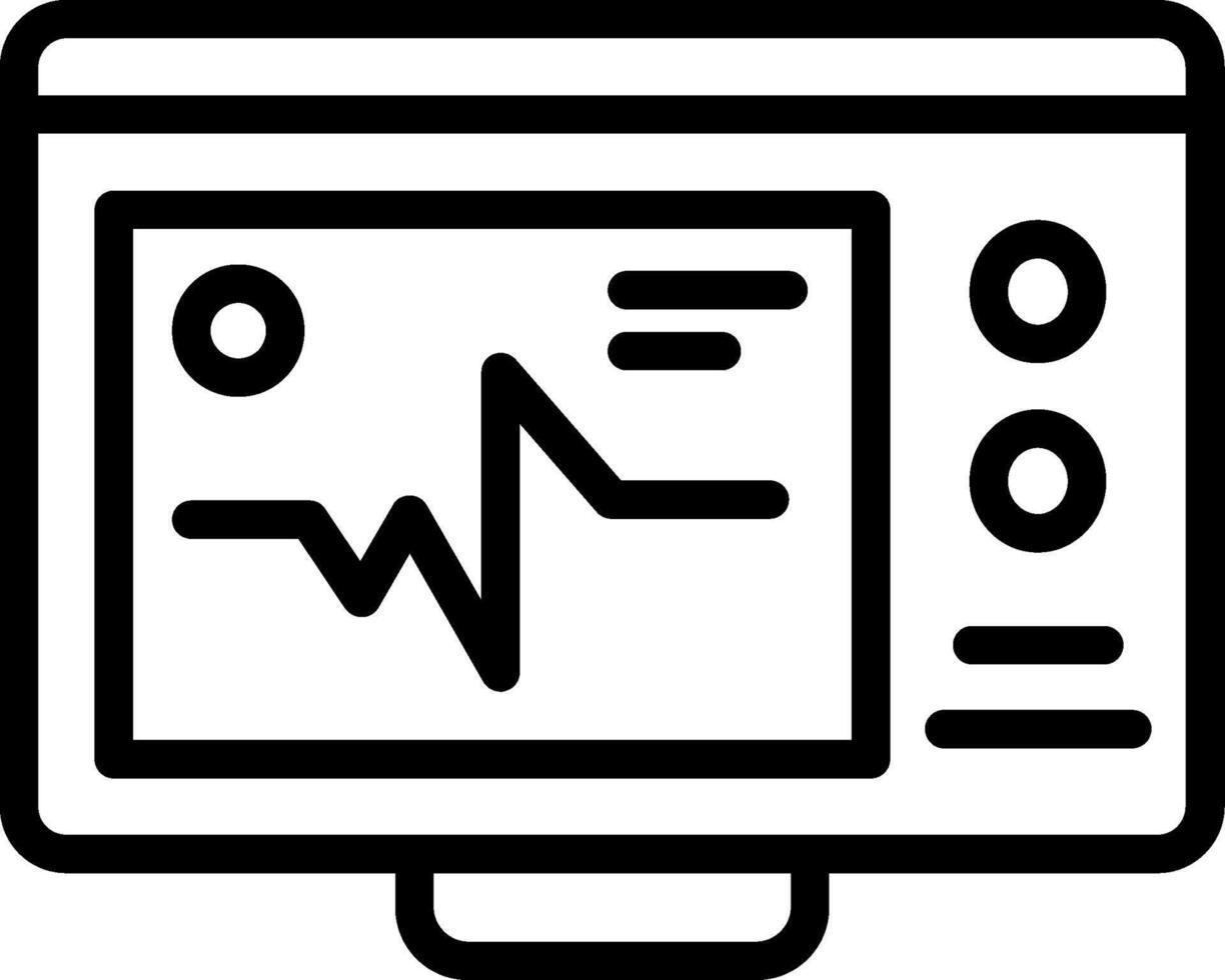 Heartbeat Outline Icon vector