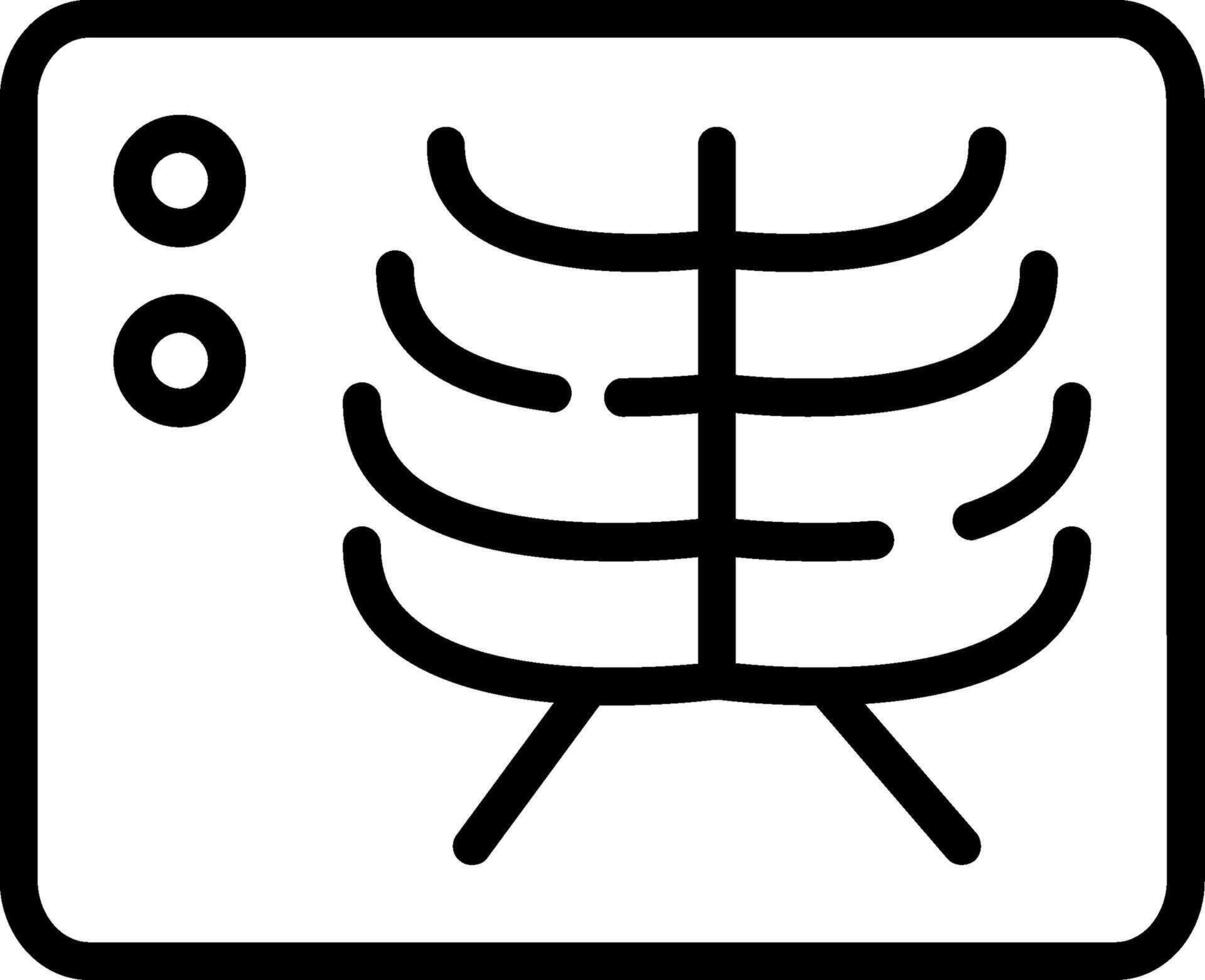 X Ray Outline Icon vector