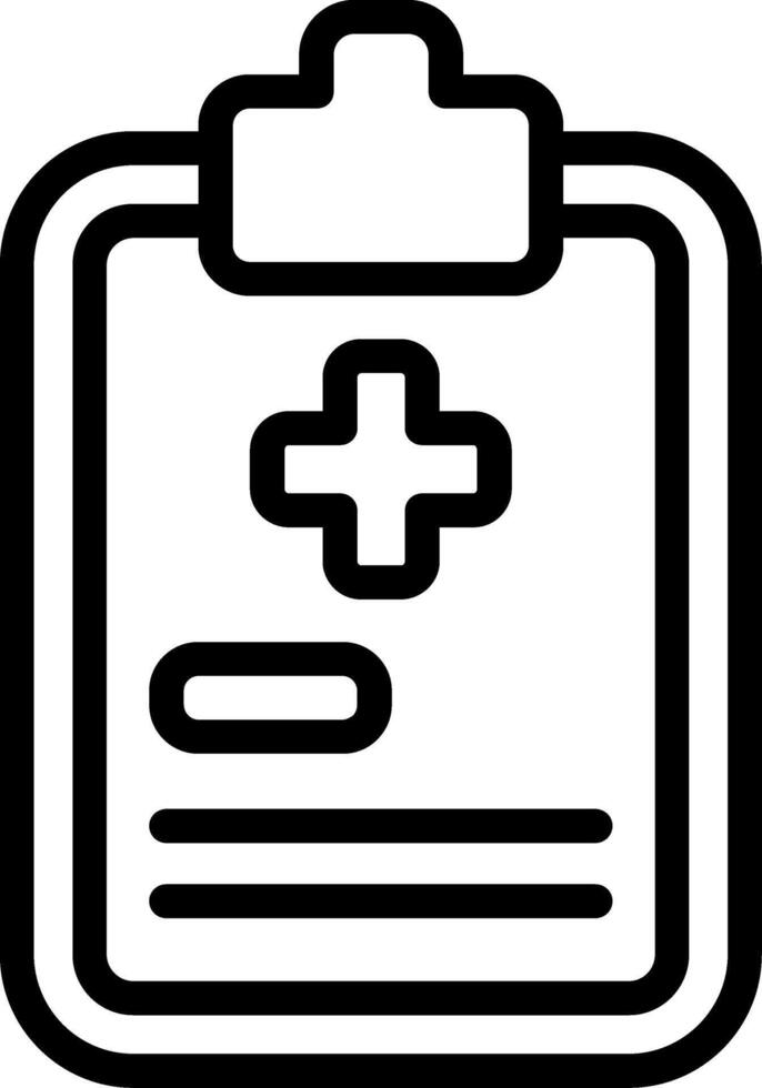 Medical Clipboard Outline Icon vector