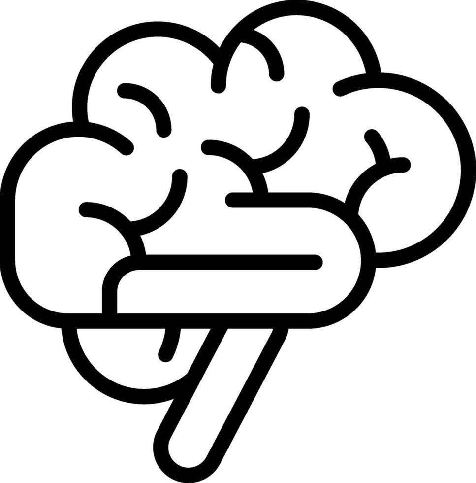 Brain Outline Icon vector