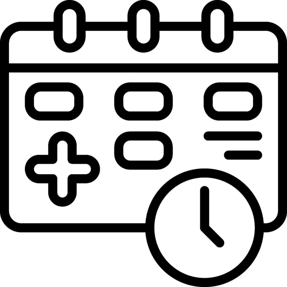 Appointment Outline Icon vector