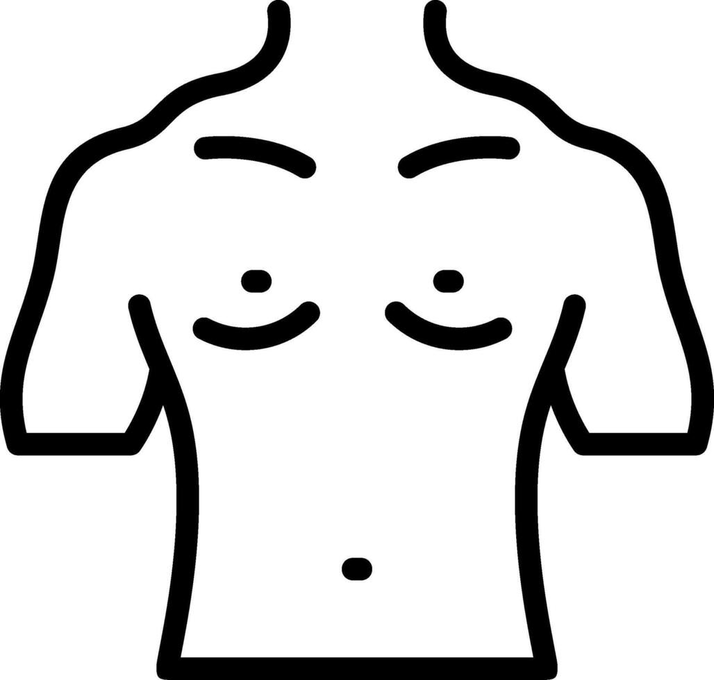 Chest Outline Icon vector