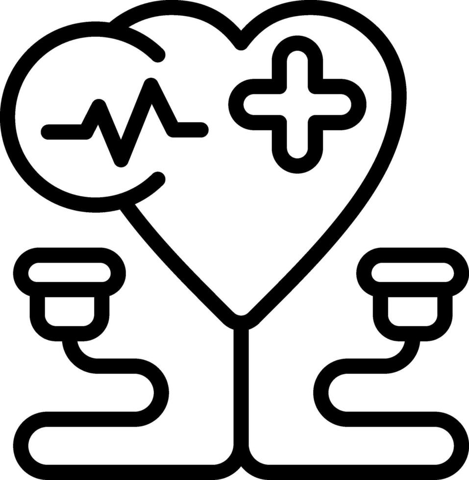 Defibrillator Outline Icon vector