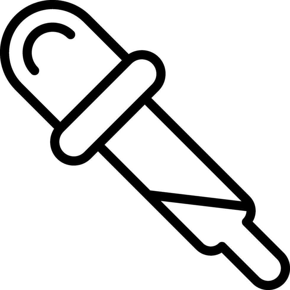 Eye Dropper Outline Icon vector