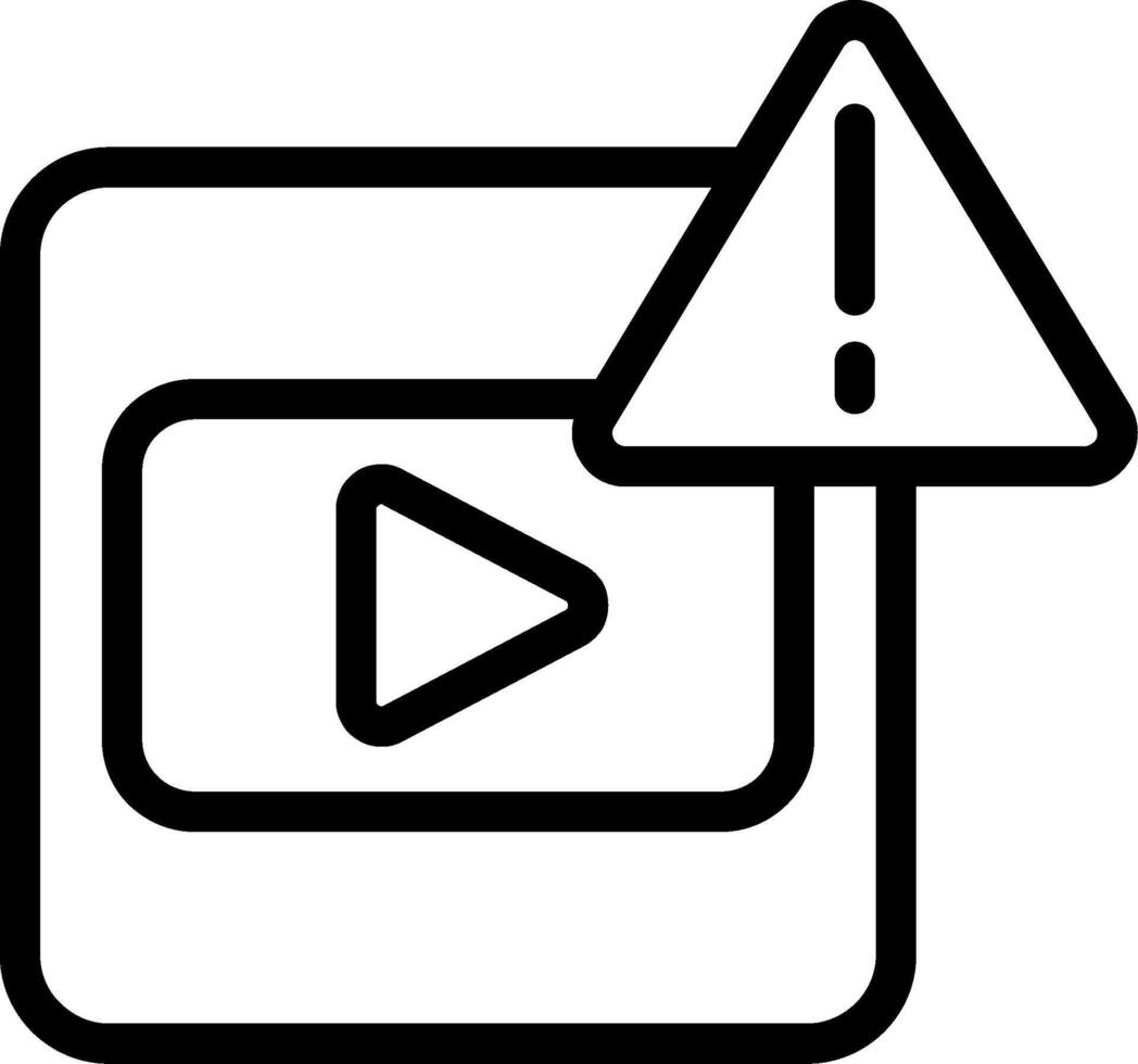 YouTube Outline Icon vector