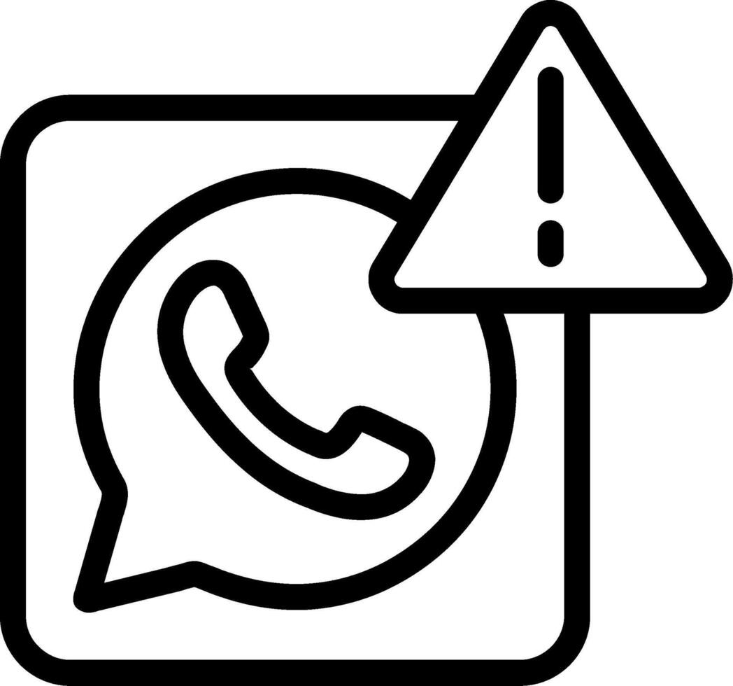 WhatsApp Outline Icon vector