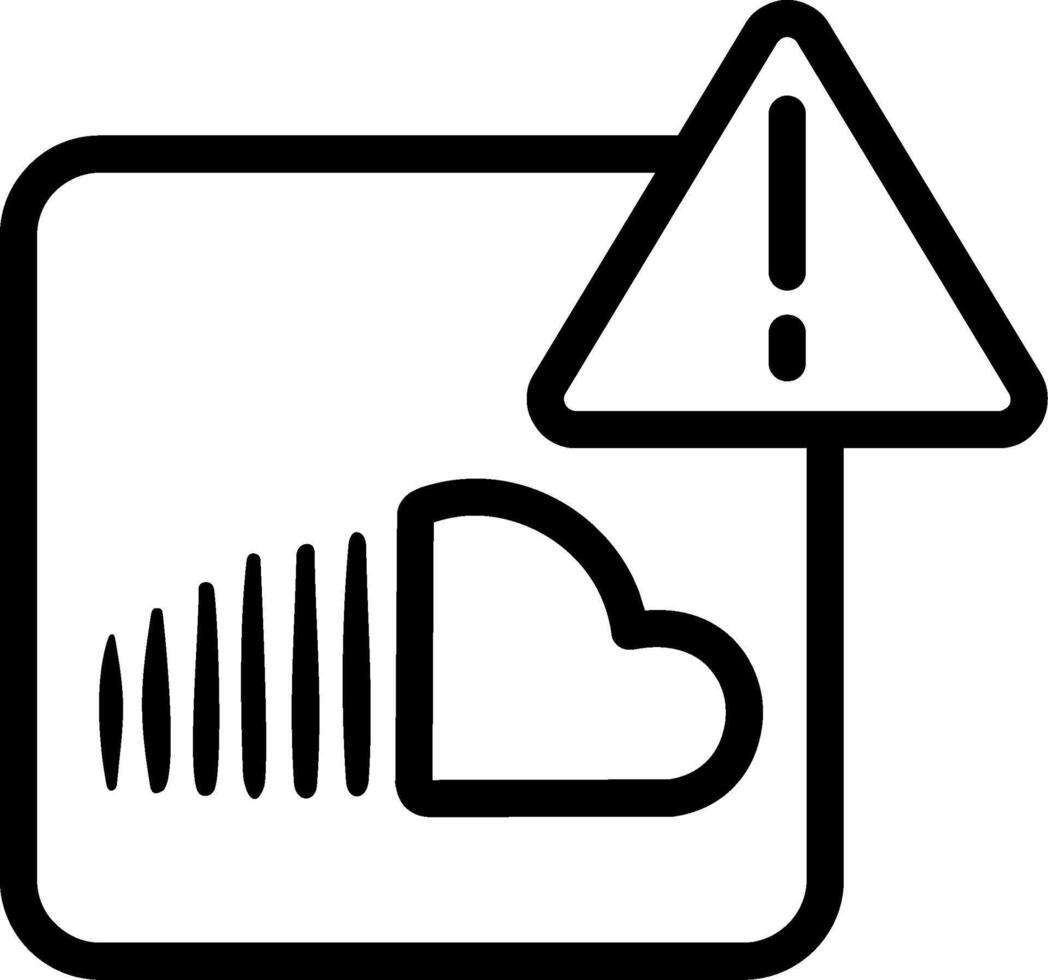 SoundCloud Outline Icon vector