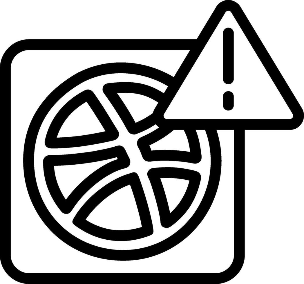 Dribbble Outline Icon vector