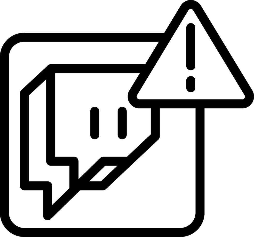 Twitch Outline Icon vector
