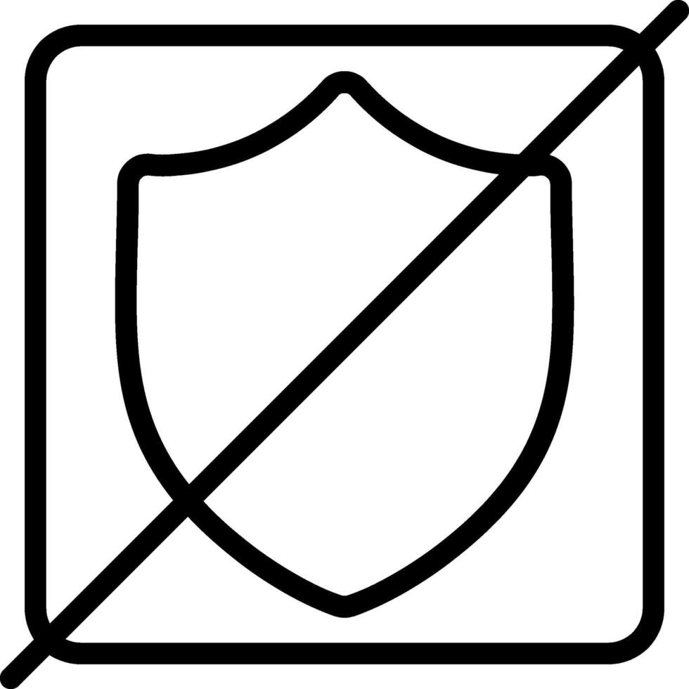 Shield Slash Icon vector