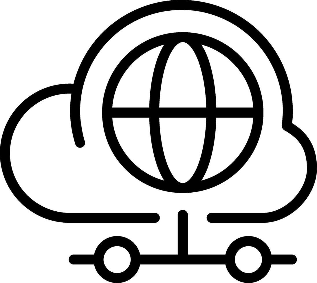 Global Sever Outline Icon vector