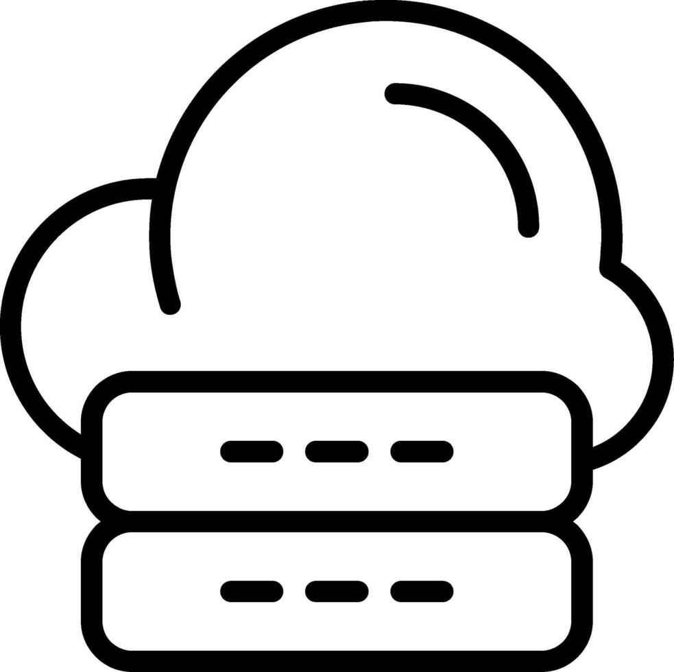 Network Server Outline Icon vector