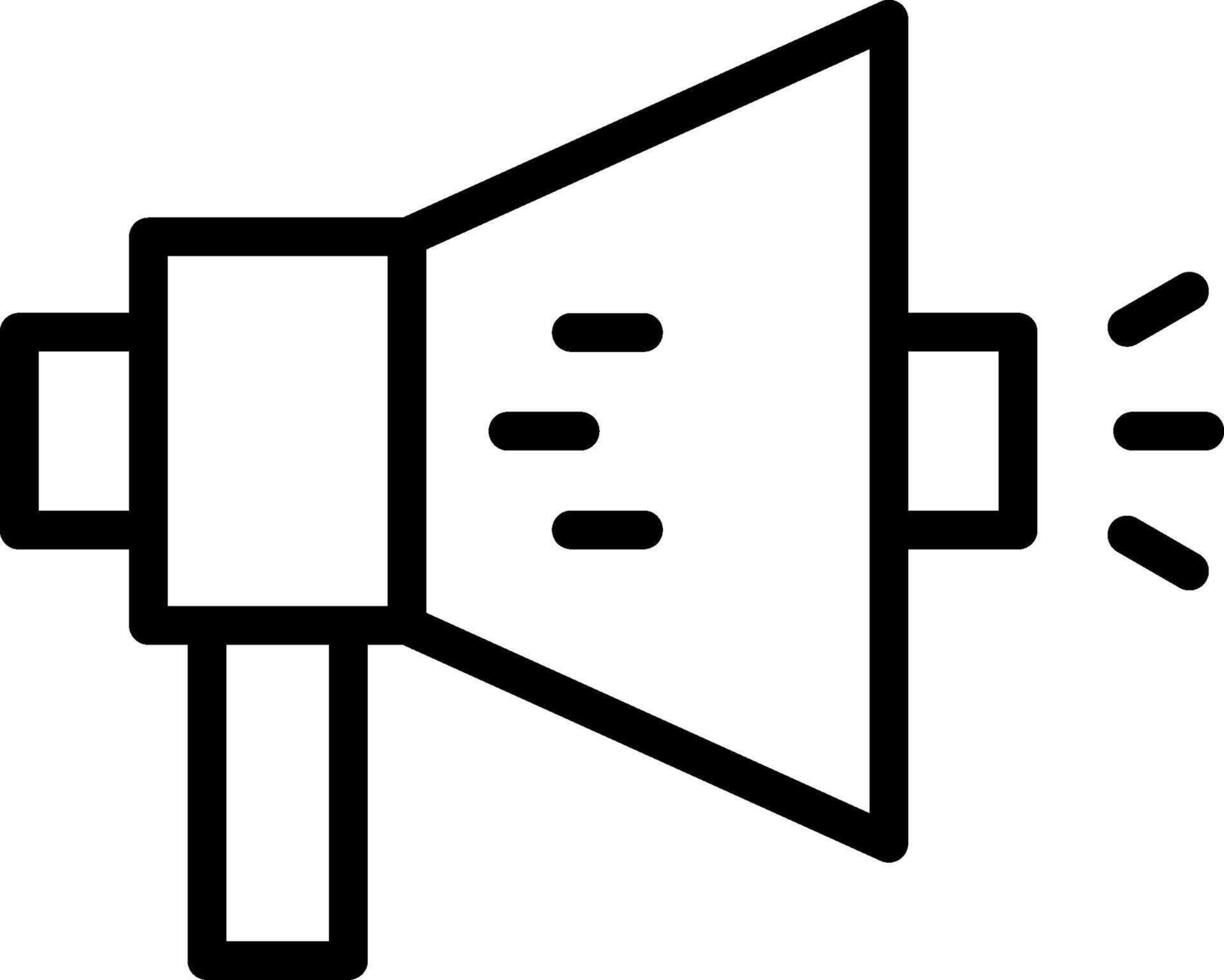 Bullhorn Marketing Outline Icon vector