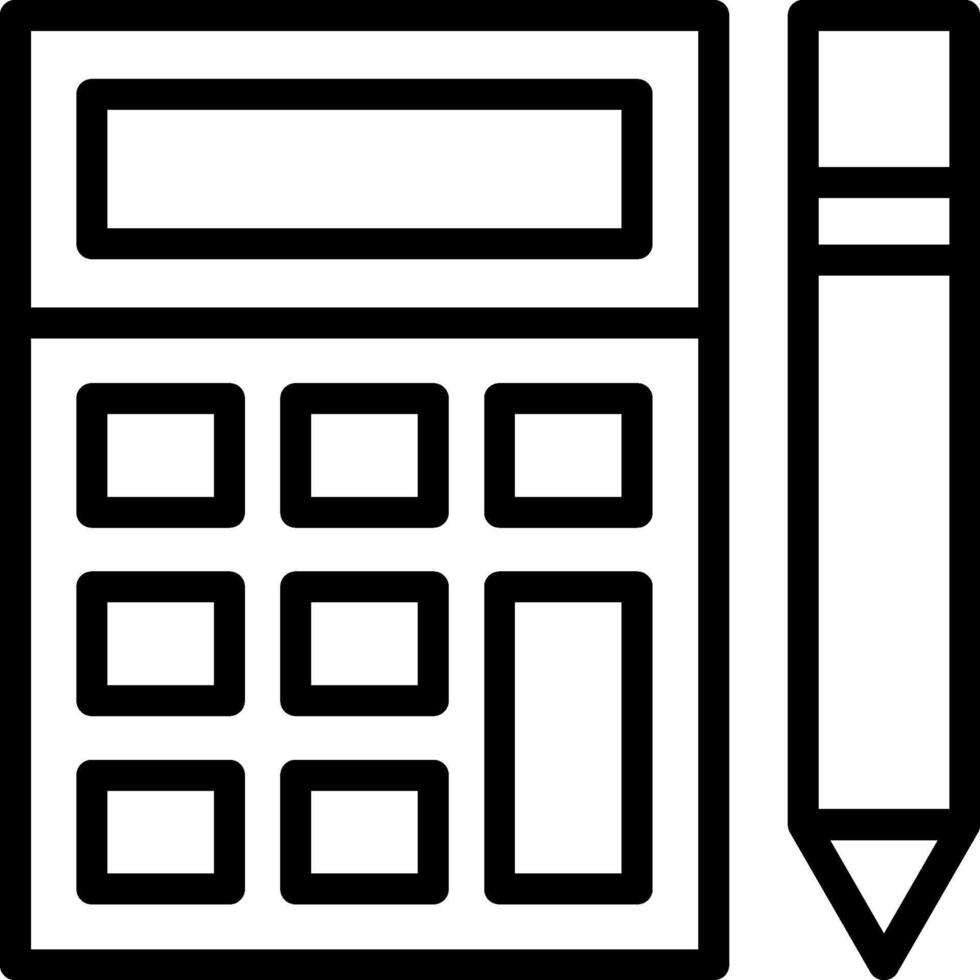 Accounting Calculater Outline Icon vector