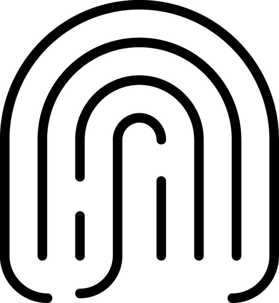 Fingerprint Outline Icon vector