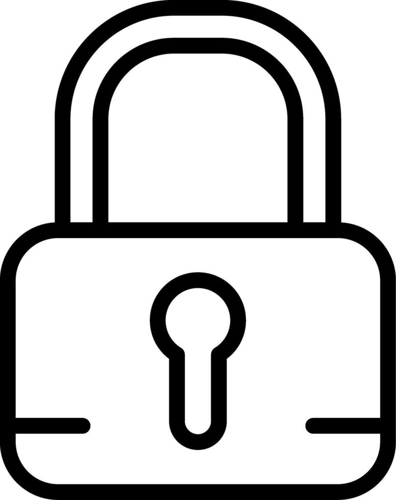 Lock Outline Icon vector