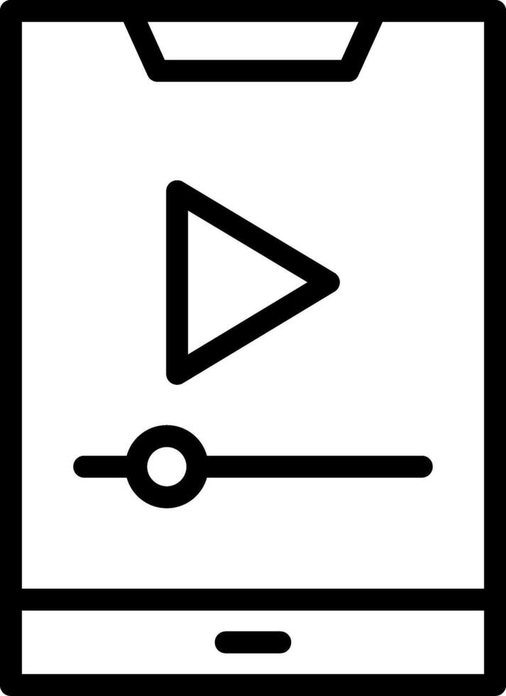 Mobile Black Outline Icon vector