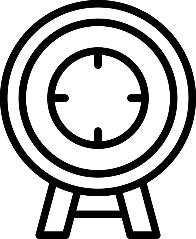 Aim Arrow Goal Outline Icon vector