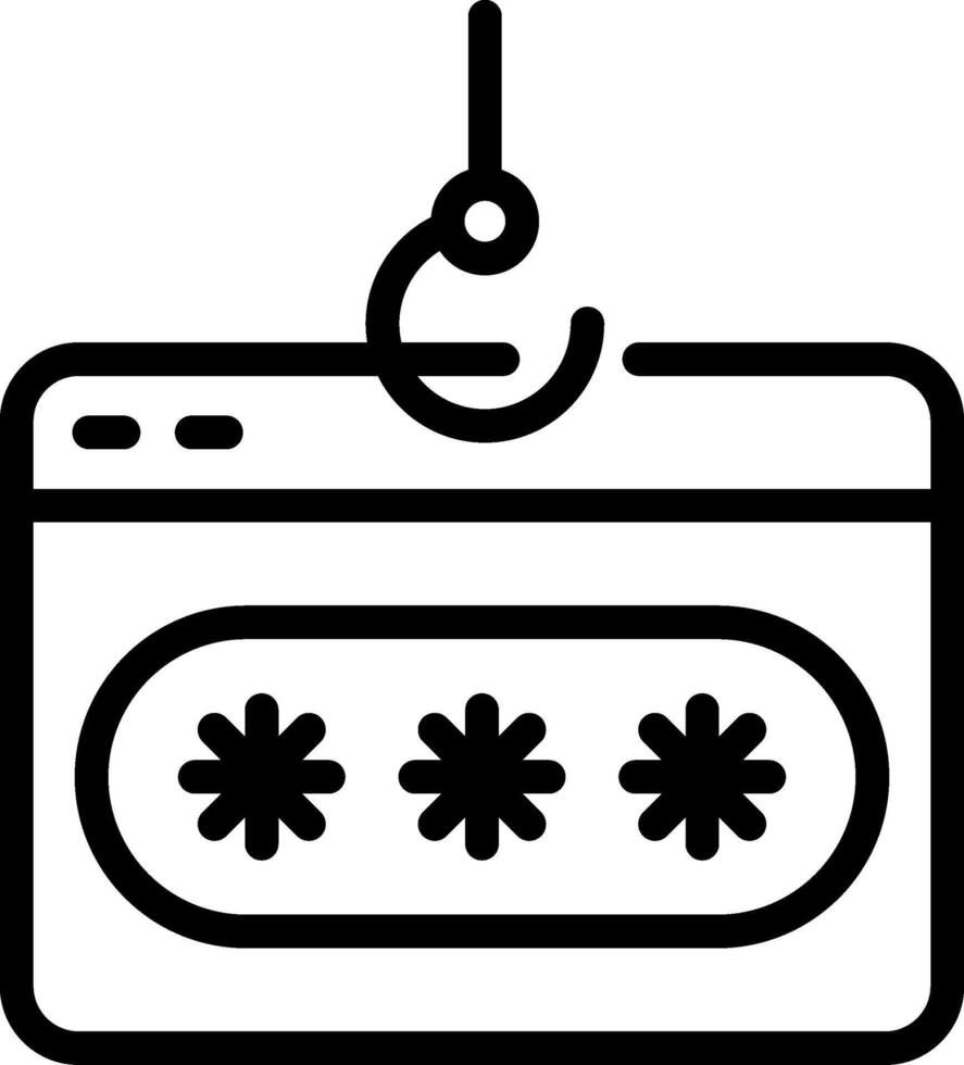 Phishing Outline Icon vector