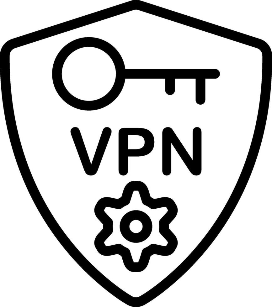 VPN Outline Icon vector