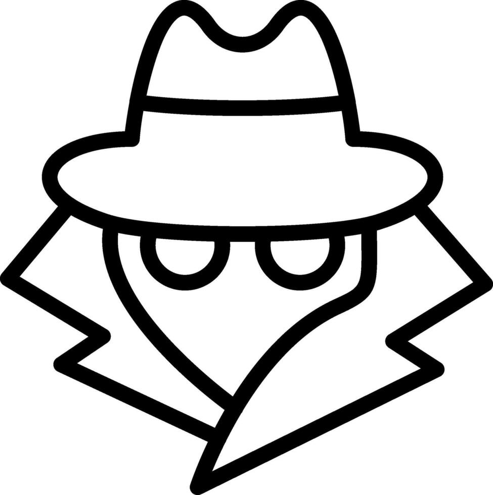 Spy Outline Icon vector